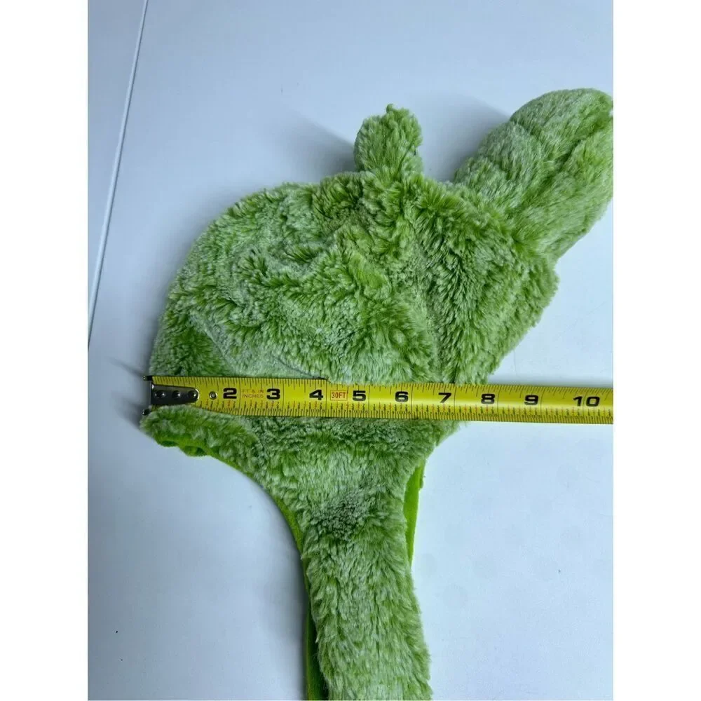 Dollibu Plush Green Alligator Hat Cap With Ear Flaps Super Soft Warm One Size